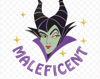 Maleficent Evil Mistress Halloween Embroidery Design | 5 Sizes Instant Download