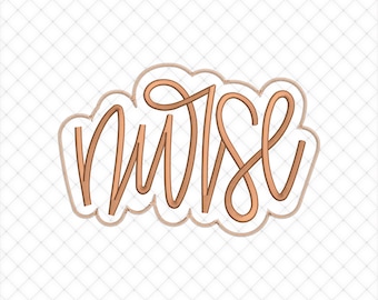 Nurse Applique Embroidery Files, Registered Nurse Applique Embroidery Designs | 5 Sizes Included