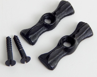 Steel Storm Sash & Screen Turn Buttons, Black Painted, New Pair