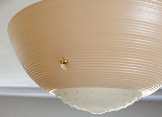 Drop Down Beaded Chain Ceiling Light Vintage Shade New Brass Etsy