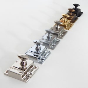Solid Brass Cupboard Hardware Latch. In Multiple Finishes