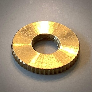 1 Inch Diameter Knurled Brass Lock Nut 1/8ips