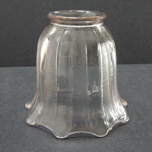 2 1/4 (2.25) Inch Vintage Bell Shaped Glass Light Fixture Shade