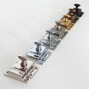 Solid Brass Cupboard Hardware Latch. In Multiple Finishes