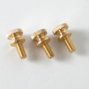 8/32 Lot of 3 Unfinished Brass Thumb Screw 3/8 Inch Long