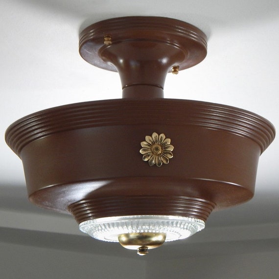 Vintage Beaded Drop Down Ceiling Light Fixture Etsy