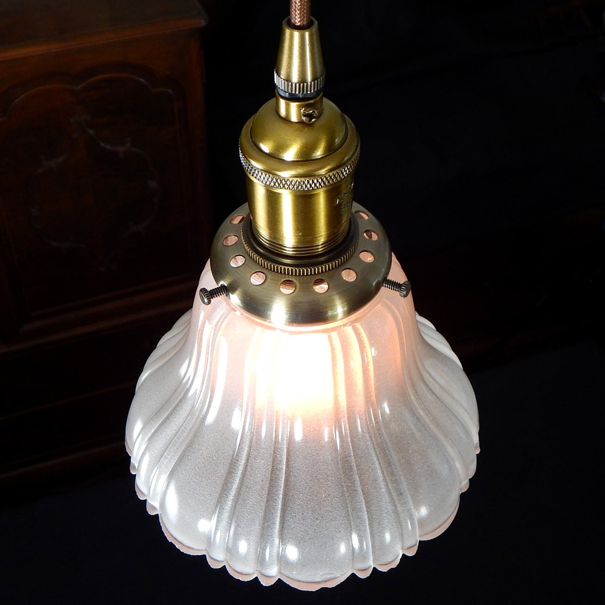 Accesorio de iluminación de techo colgante. Vintage Grabado | Etsy