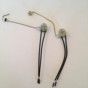 Pull Chain Canopy Switch with Nickel or Brass Finish