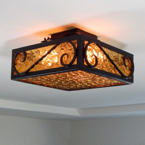 Wrought iron 2024 flush ceiling lights