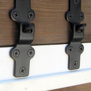 Storm Sash Window Screen Hangers Steel Black Finish Pair