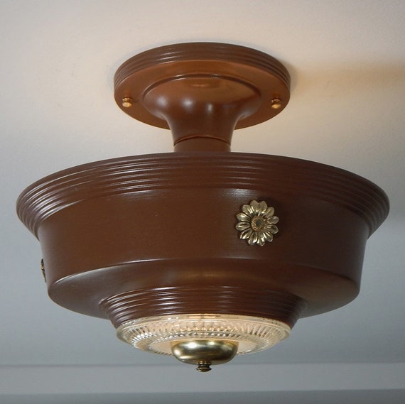 Vintage Beaded Drop Down Ceiling Light Fixture Etsy