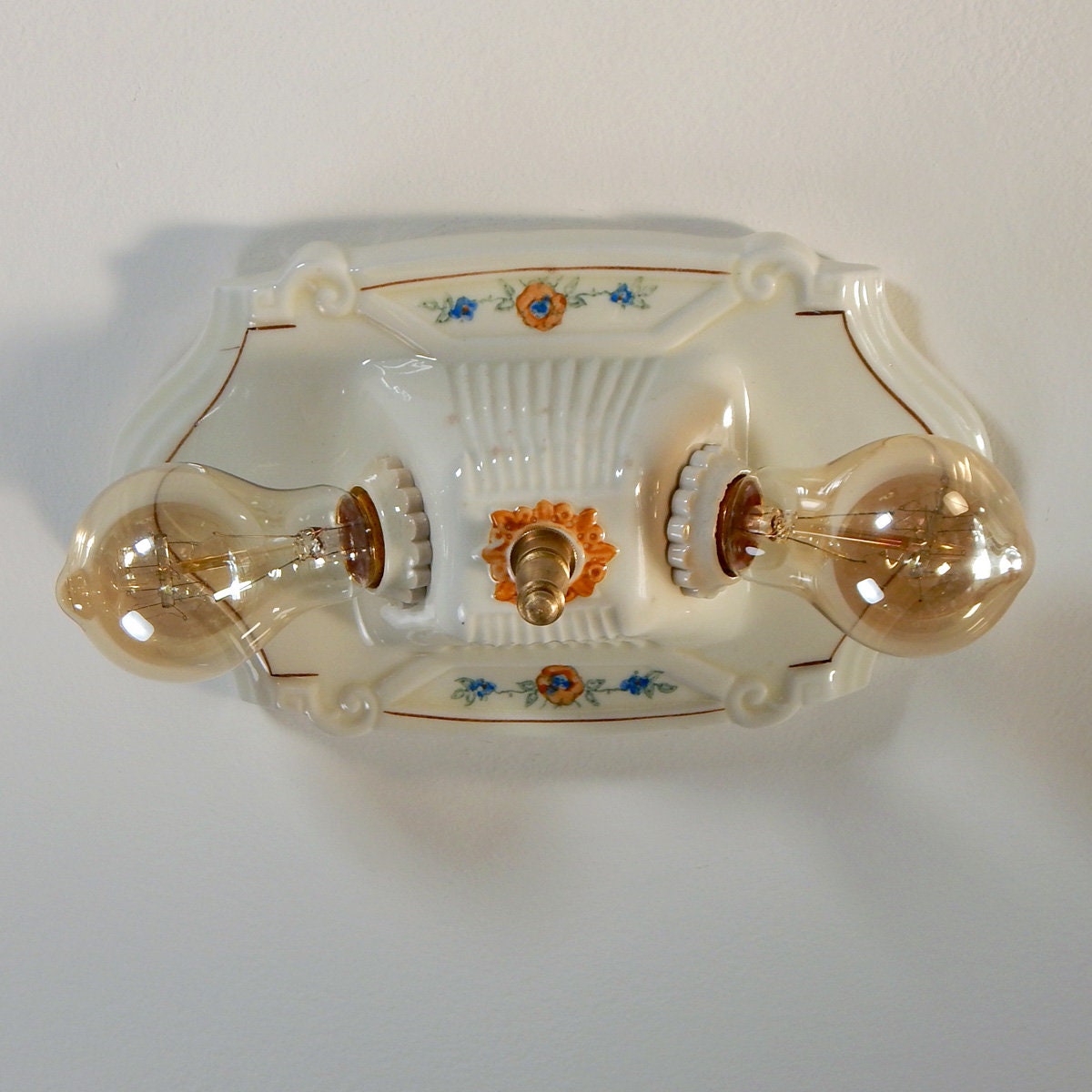 Antique Flush Mount Porcelain Ceiling Light Fixture Etsy Australia