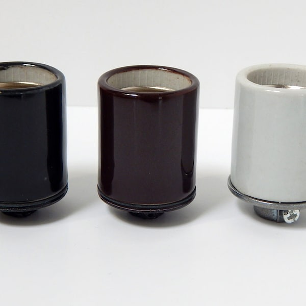 H.D. Glazed Porcelain Medium Base Socket 1/8 ip Various Colors