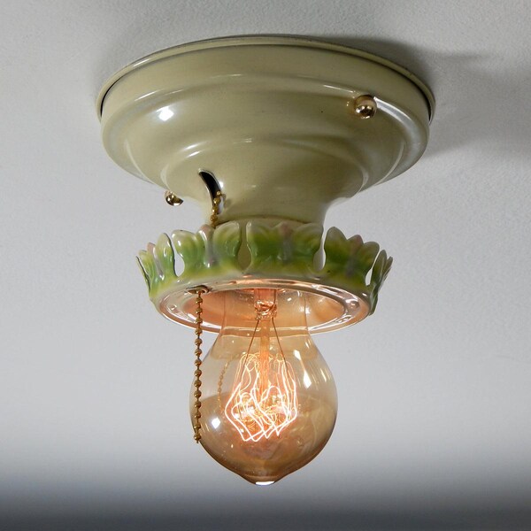 Vintage Ceiling Light - Etsy