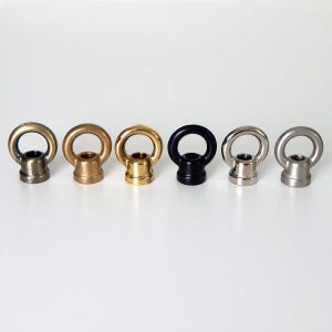 Female 1/8 IP Solid Brass 1 inch O.D. Lighting Loop Ring