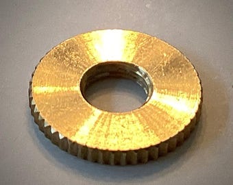 1 Inch Diameter Knurled Brass Lock Nut 1/8ips