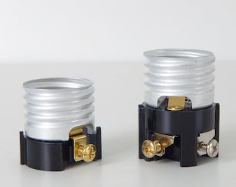 Medium Base E26 Light Socket Interior Guts. Short/Tall Socket