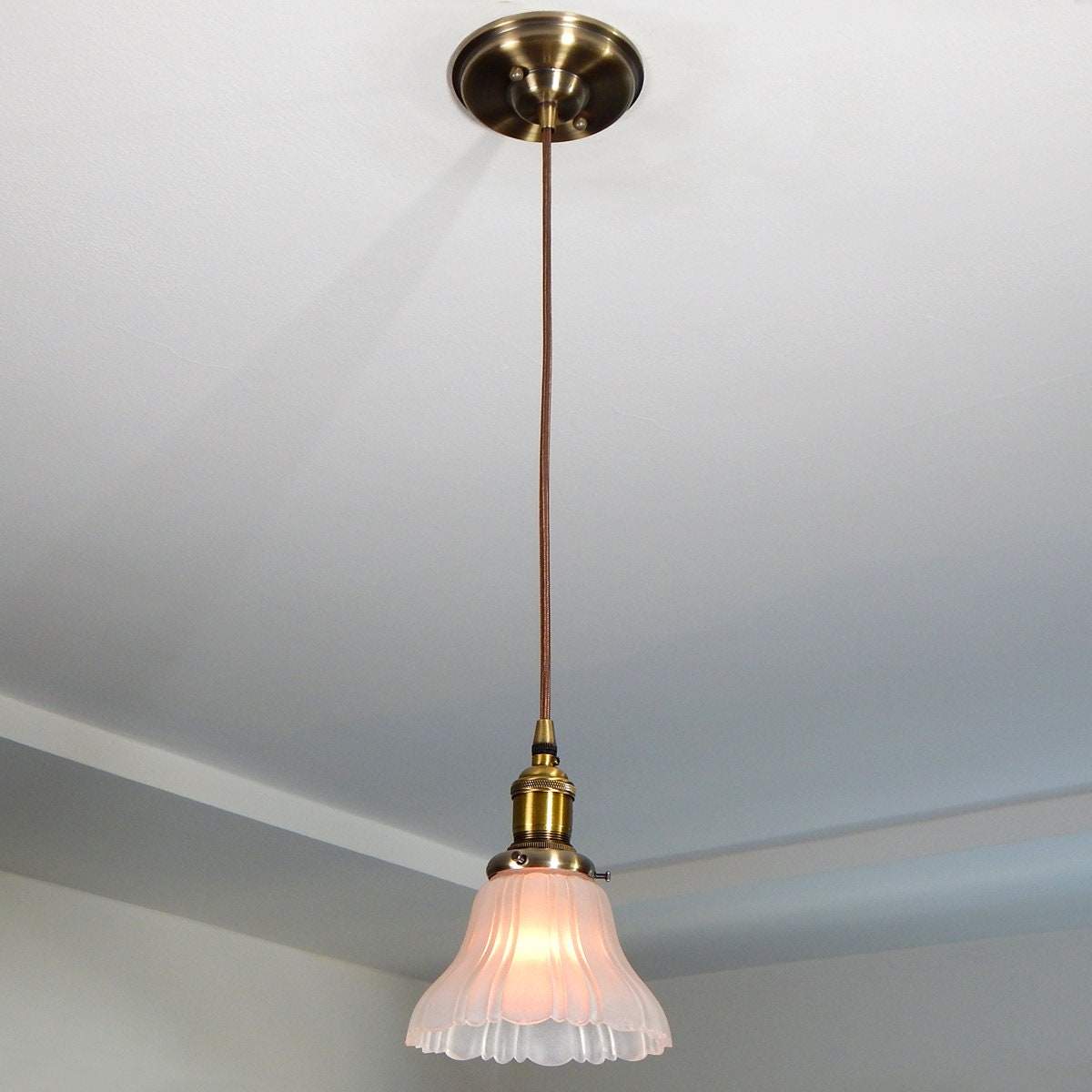 Accesorio de iluminación de techo colgante. Vintage Grabado | Etsy