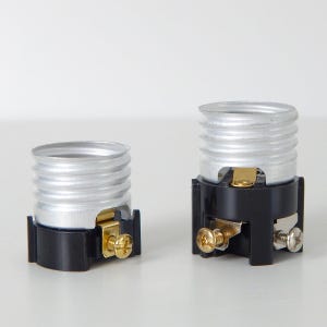 Medium Base E26 Light Socket Interior Guts. Short/Tall Socket