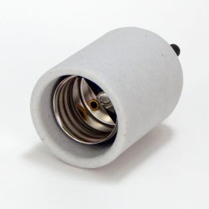 Porcelain Turn Knob Medium Base Socket