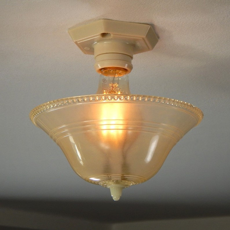Vintage Plastic Flush Mount Ceiling Light Fixture Dexis Iberica Lighting Home Living Vintage Plastic Flush Mount Ceiling, Plastic Light Fixture