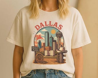 Dallas Graphic Tee: Comfort Colors Unisex Vacation Shirt
