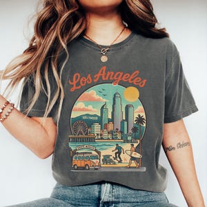 Los Angeles shirt, Hollywood Tshirt California T shirt Vacation tee Comfort Colors® Los Angeles Apparel Los Angeles Souvenir Vacation Gifts