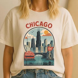 Chicago Shirt, Chicago T-shirt, Chicago Souvenir, Comfort Colors® Chicago Gift, Cute Chicago Tee, Chicago Crewneck, Premium Soft Eco Tee