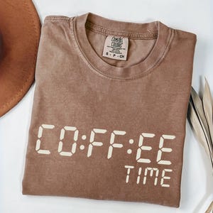 Coffee Time T-Shirt, Comfort Colors® Tee, Coffee Lover Gift, Retro Coffee Shirt, Coffee Club Tshirt, Foodie Shirt, Trendy Tee Gifts