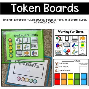 Tokenborden / Gedragsafbeeldingen / I Am Working for Bord / Pauzekaarten