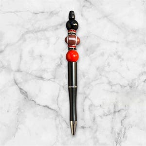 Football Beaded Pen: Coach Gift