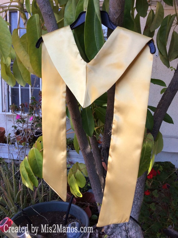 Graduation Stole, Gold Satin Stole, PHOTO Prop, Choir or Clergy Stole Graduation Photo Prop READY to Ship! Made in the USA Il_570xn