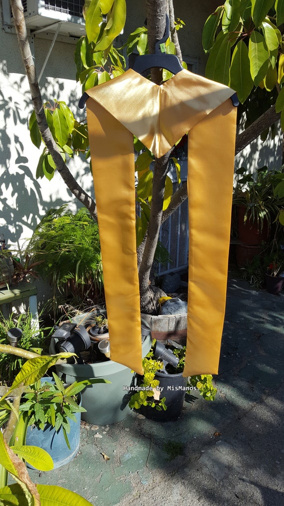 Graduation Stole, Gold Satin Stole, PHOTO Prop, Choir or Clergy Stole Graduation Photo Prop READY to Ship! Made in the USA Il_570xn