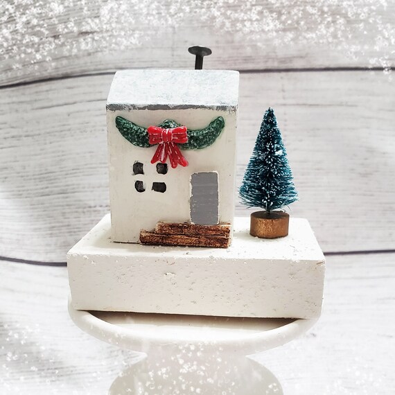 Tiny Winter House Small Decorative Wood Houses Wood Gift Il_570xn