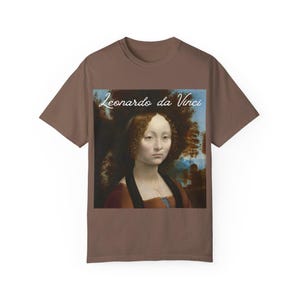 Leonardo da Vinci Graphic T-Shirt - Comfort Colors - Vintage Art Tee - Timeless Renaissance Elegance Meets Everyday Comfort