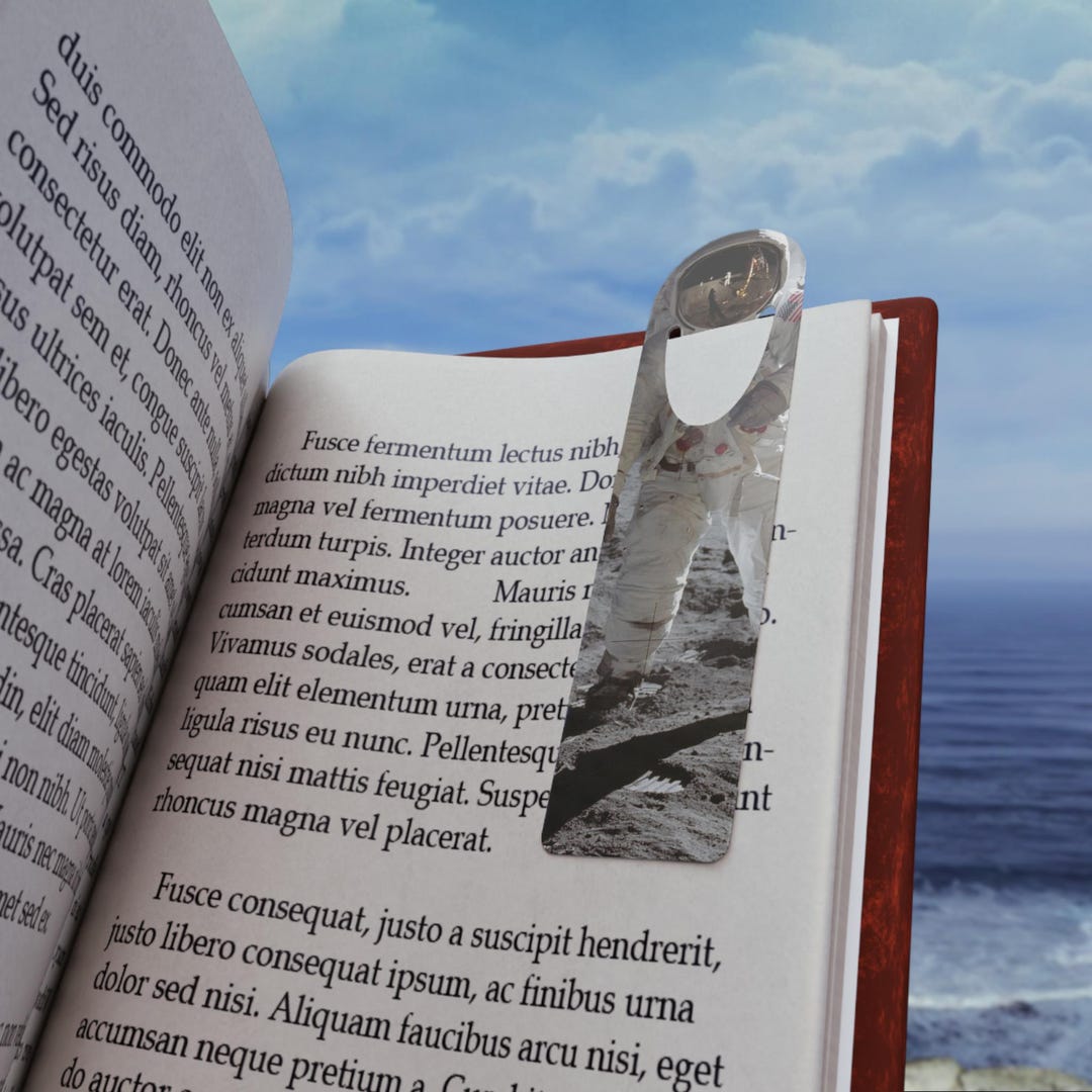 Buzz Aldrin Apollo 11 Moonwalk Aluminum Bookmark - Space & History ...