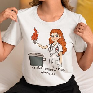 Nurse Life Graphic Tee - Funny Nurse Shirt, Women&#39;s Softstyle Tee, Healthcare Appreciation Gift, Medical Professional Humor