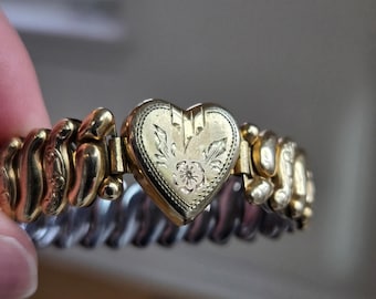 1940's WWII Child's Sweetheart Bracelet • 10K GF Co-star Vintage