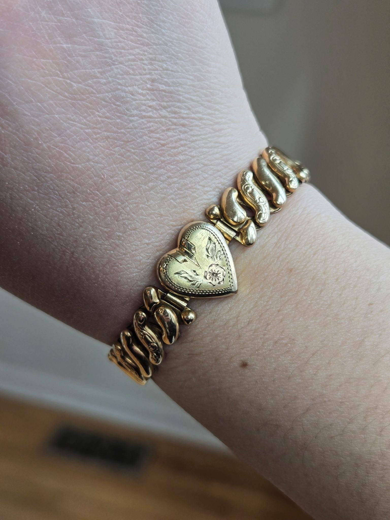 1940's WWII Child's Sweetheart Bracelet • 10K GF Co-star Vintage