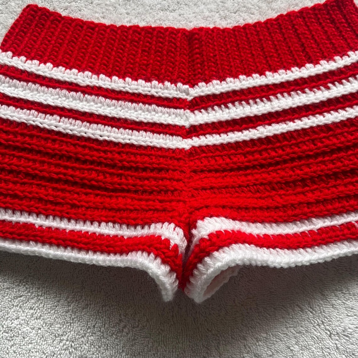 RENATA - Striped crochet mini shorts
