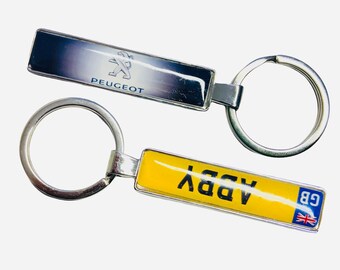 Personalised Car Number Plate Key Chain
