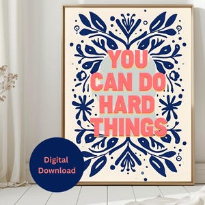 Digitale kunstafdruk met een helder motiverend citaat, afdrukbare muurposter voor thuis, op kantoor, op school en in een studentenkamer. Instant pdf en jpeg&#39;s