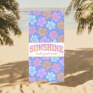 Sunshine on My Mind Beach Towel – Bright Bold Summer Towel | Vibrant, Soft  Oversized | Beach, Pool, Vacation Vibes