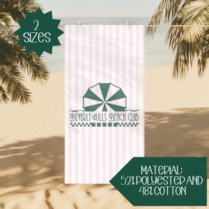 &quot;Beverly Hills Beach Club - Strandtuch - Luxe übergroßes Retro-Handtuch |.&quot;&quot;&quot; Weich & saugfähig | Sommer Pool Strand Wesentlich