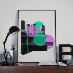Abstract Architecture Print, Modern Architecture Poster, Modern Wall Art, Architecture Art