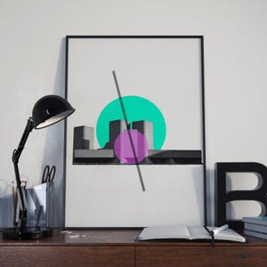 Abstrakte Architektur Poster, Moderne Architektur Poster, Moderne Wandkunst, Architektur Kunst