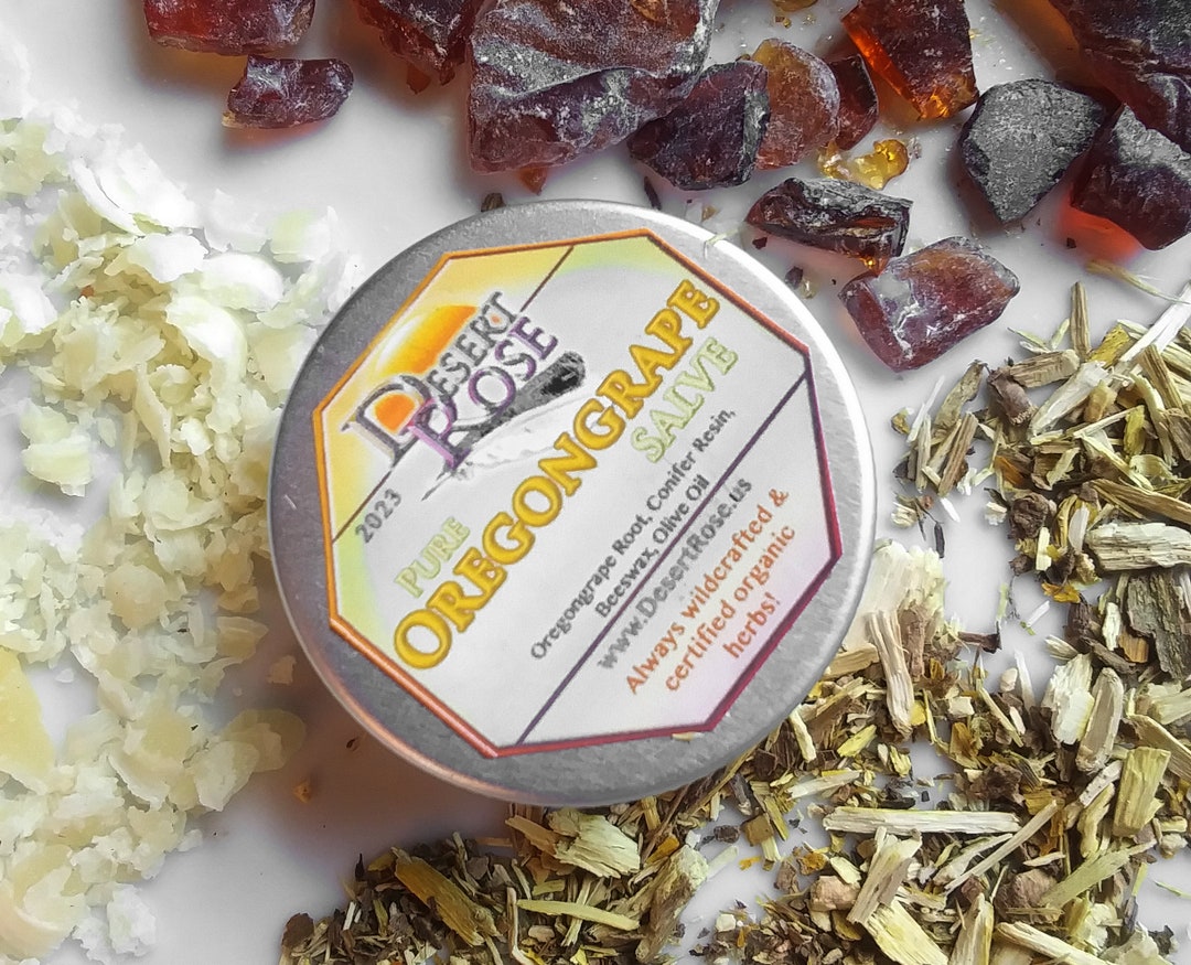 Pure Oregon Grape Root Salve, .5 or 1 Fl Oz Wildcrafted Herbal Ingredients, Handmade All Natural