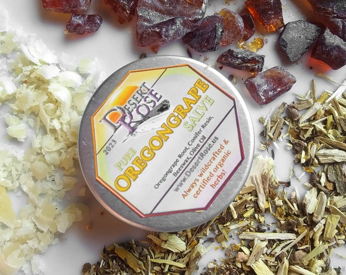 Pure Oregon Grape Root Salve, .5 or 1 Fl Oz Wildcrafted Herbal