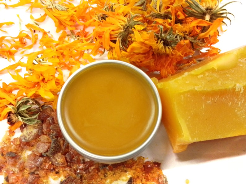 Pure Calendula Salve: .5 or 1 fl oz organically homegrown flowers, handmade all natural topical remedy Calendula officinalis image 1