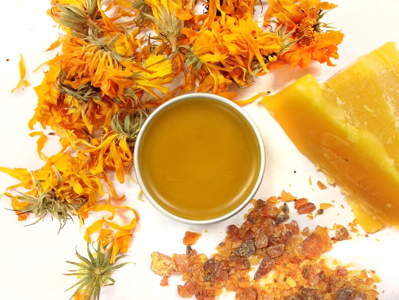 Pure Calendula Salve: .5 or 1 fl oz organically homegrown flowers, handmade all natural topical remedy Calendula officinalis image 4